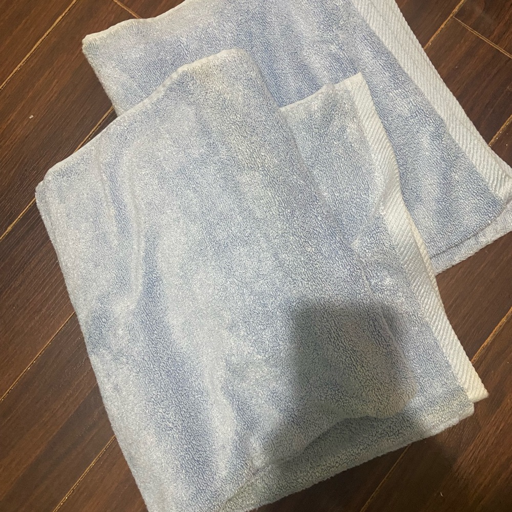 (2)MARTHA STEWART COLLECTION Spa 100% Cotton Bath Towels, 30" x 54" 💯 Authentic